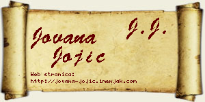 Jovana Jojić vizit kartica